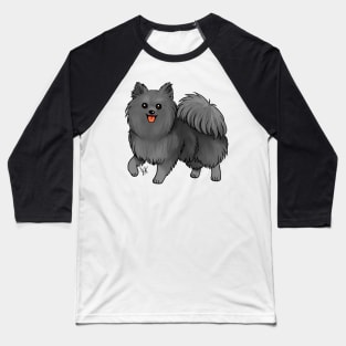 Dog - Pomeranian - Black Baseball T-Shirt